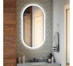 Прямоугольное  Зеркало для ванной комнаты Fancy led