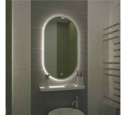 Овальное  Зеркало для ванной комнаты  Prime black LED