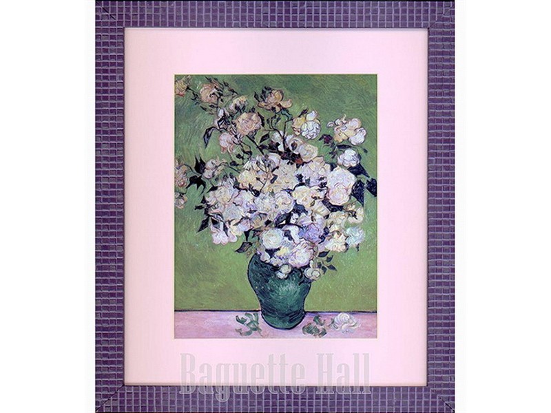 Арт-постер в раме Ваза с розами автор Винсент Ван Гог