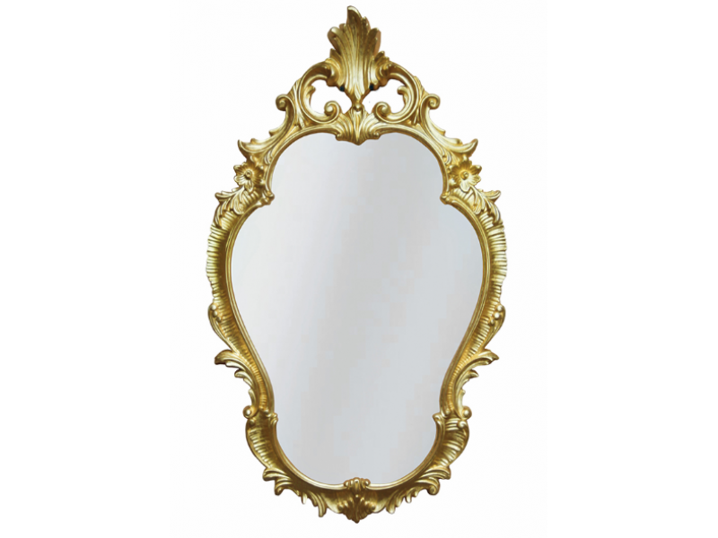 Прекрасное зеркало в раме, выполненной в стиле барокко