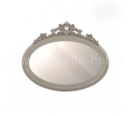Зеркало овальное с серебряным кокошником