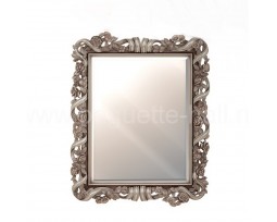 Зеркало прямоугольное в багете цвета серебро